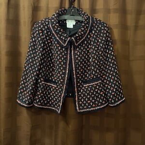 Vintage Worth Tweed Trim Blazer size 14